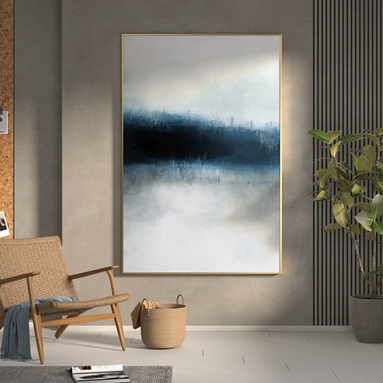 Abstract Blue line