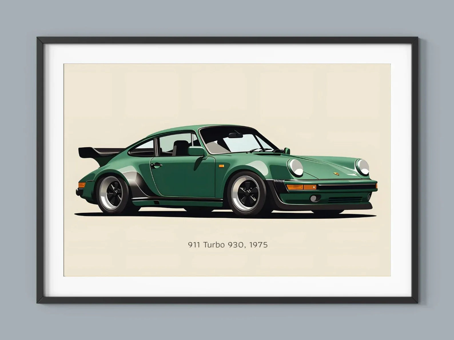 Porsche 911 930 Front - Green