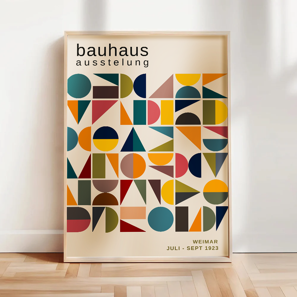 Bauhaus Colored Geometric Shapes