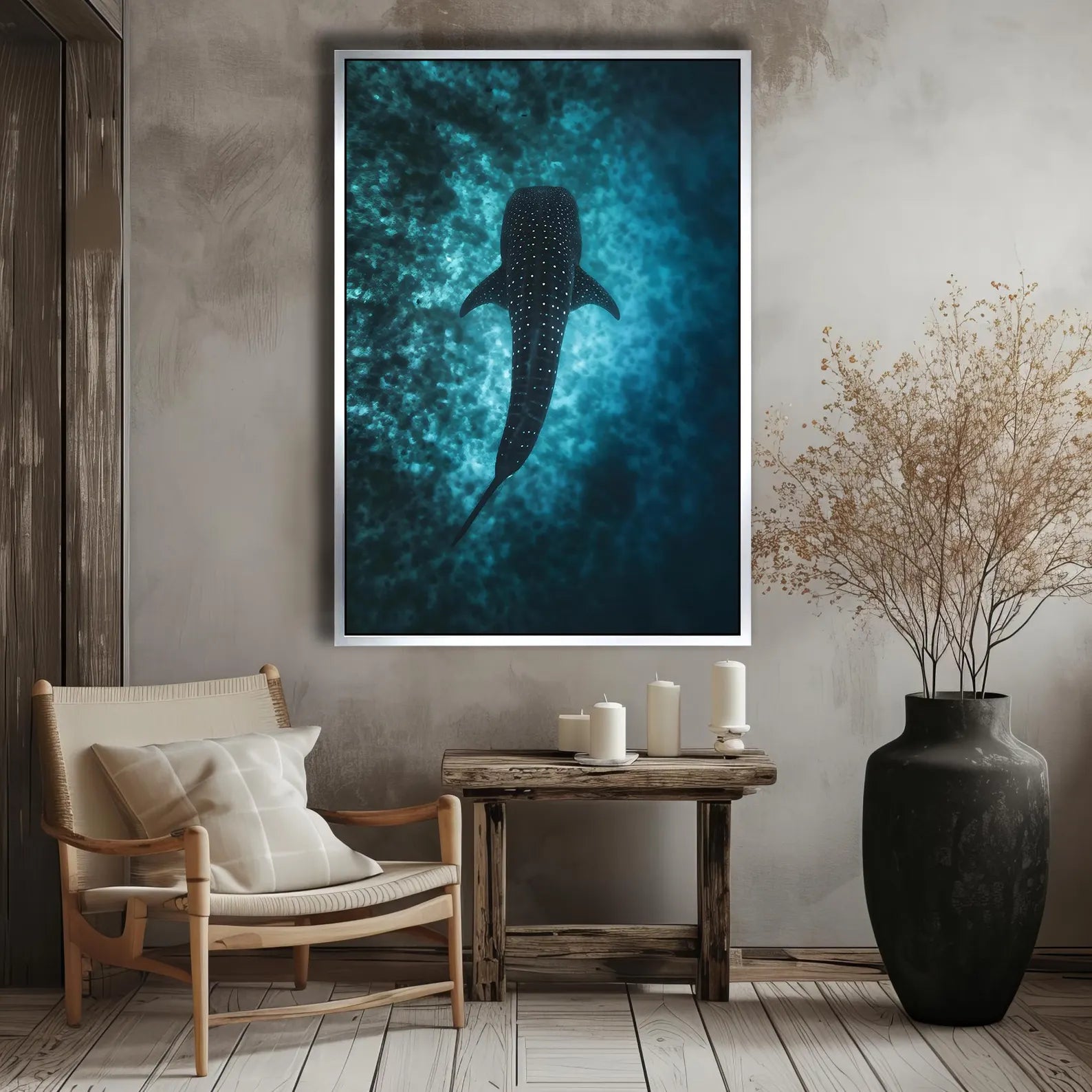 Whale Shark in the Deep Blue