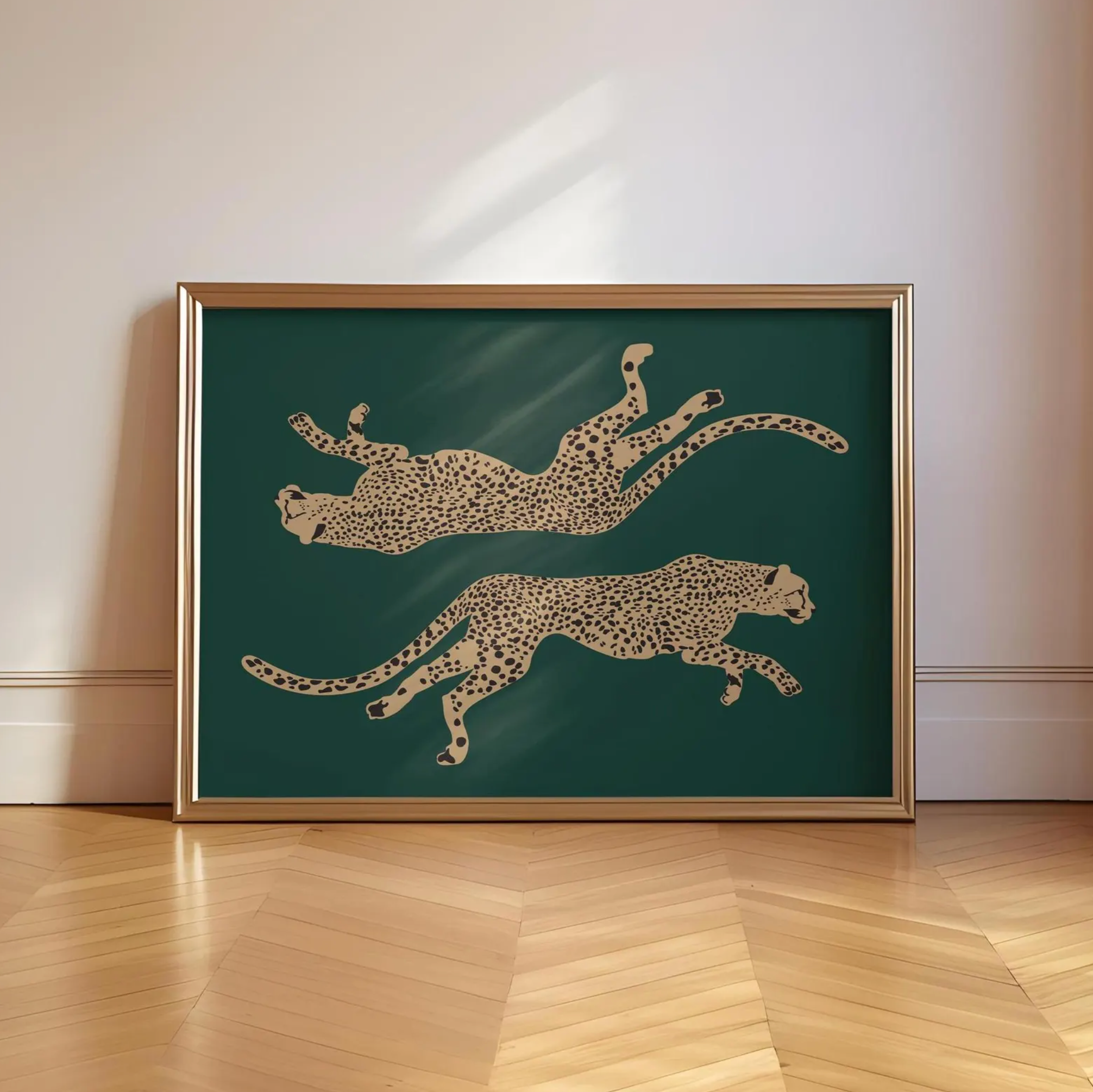 Leopard in green