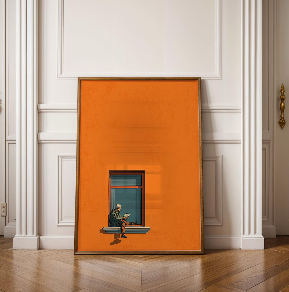Reading in orange