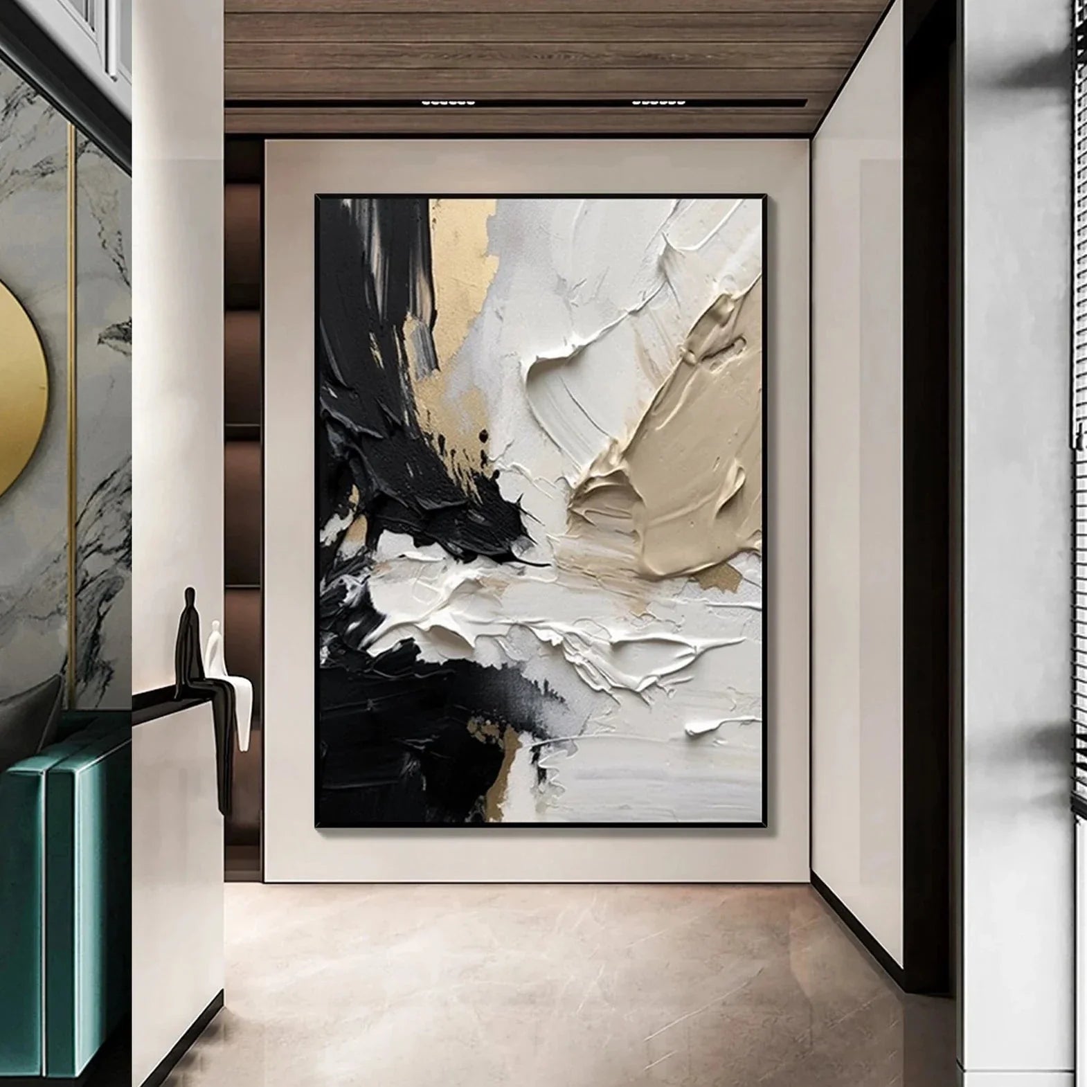 Modern black white and gold