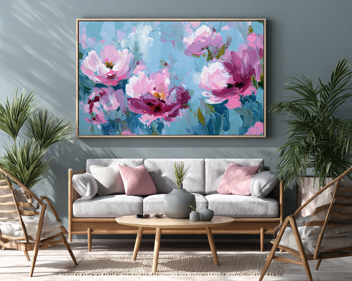 Pink petals in the lake