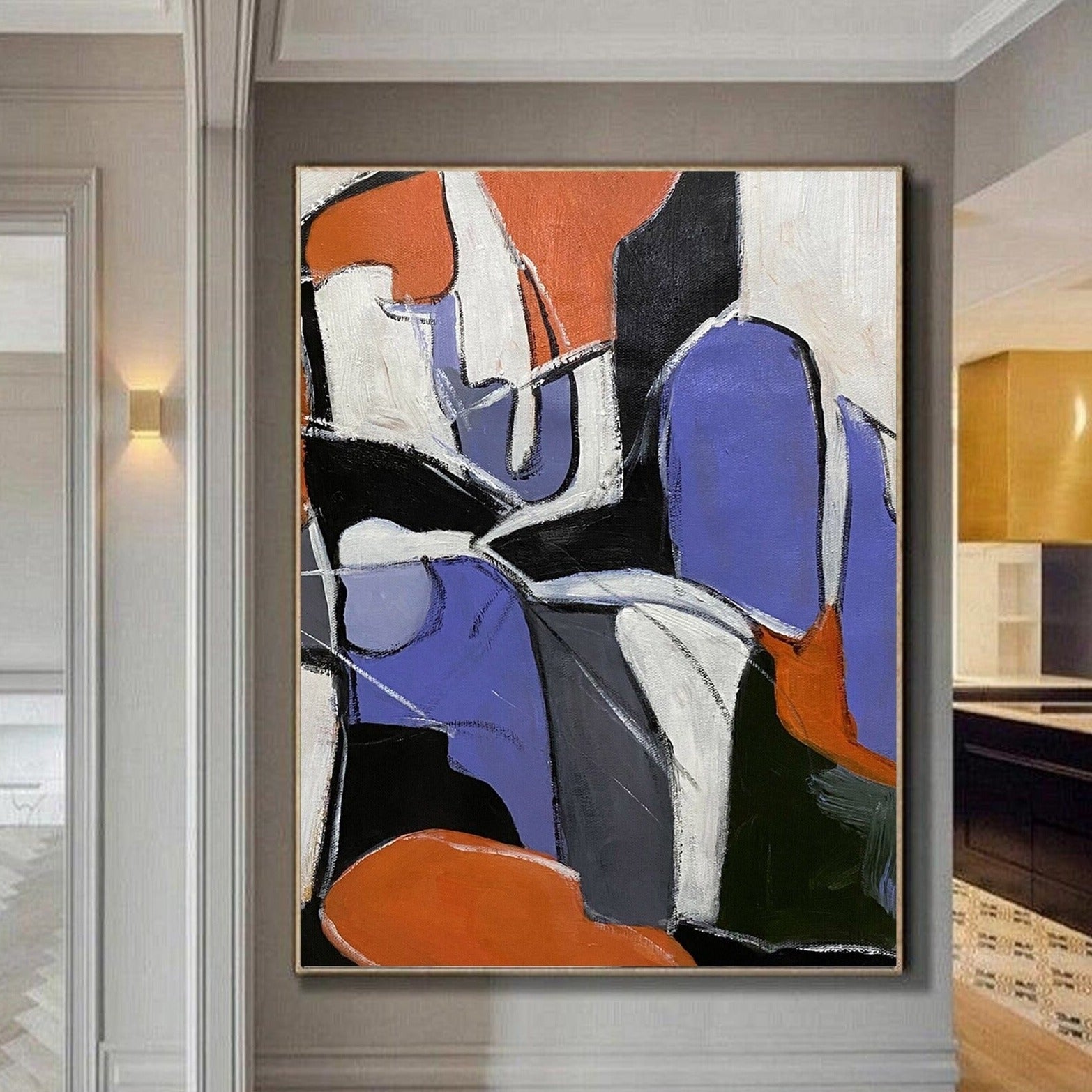 Blue, Red and Black shapes