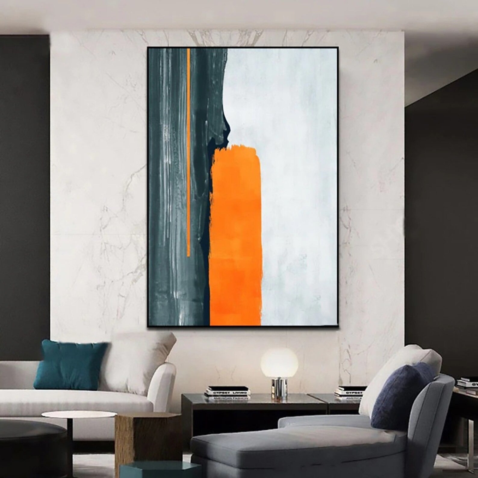 Blue and Orange paint