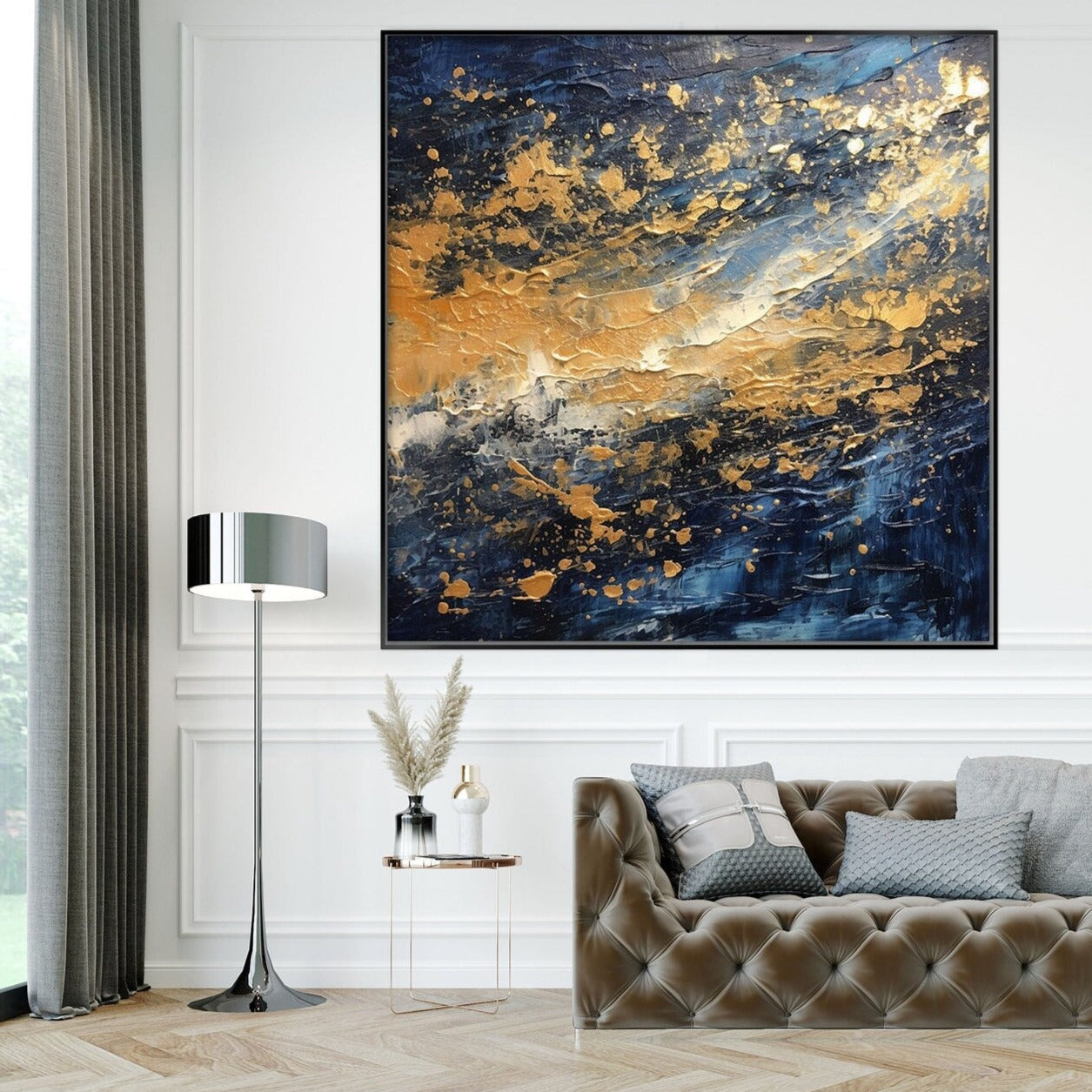 Elegant Gold and Blue