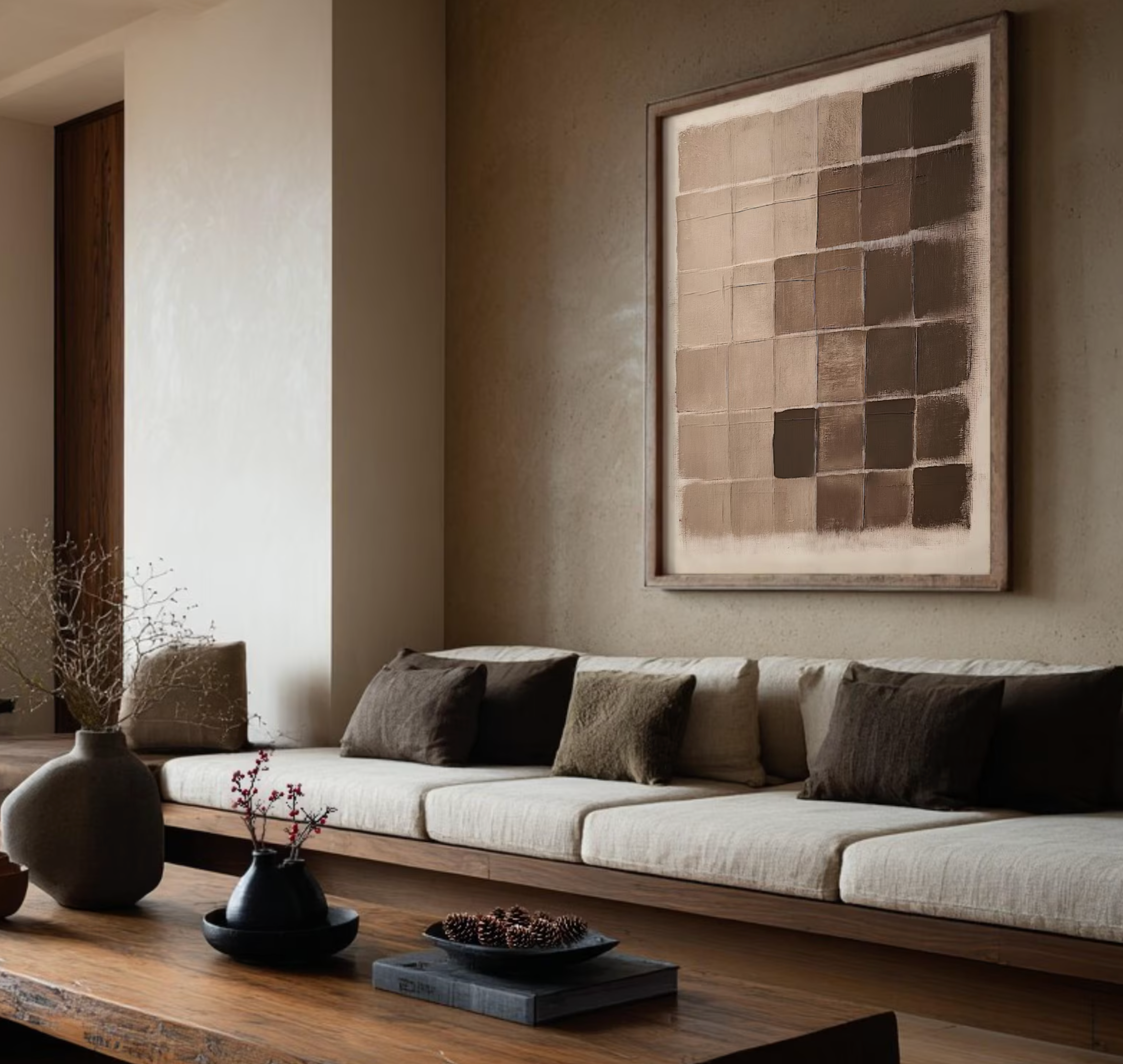 Beige Shades of Squares