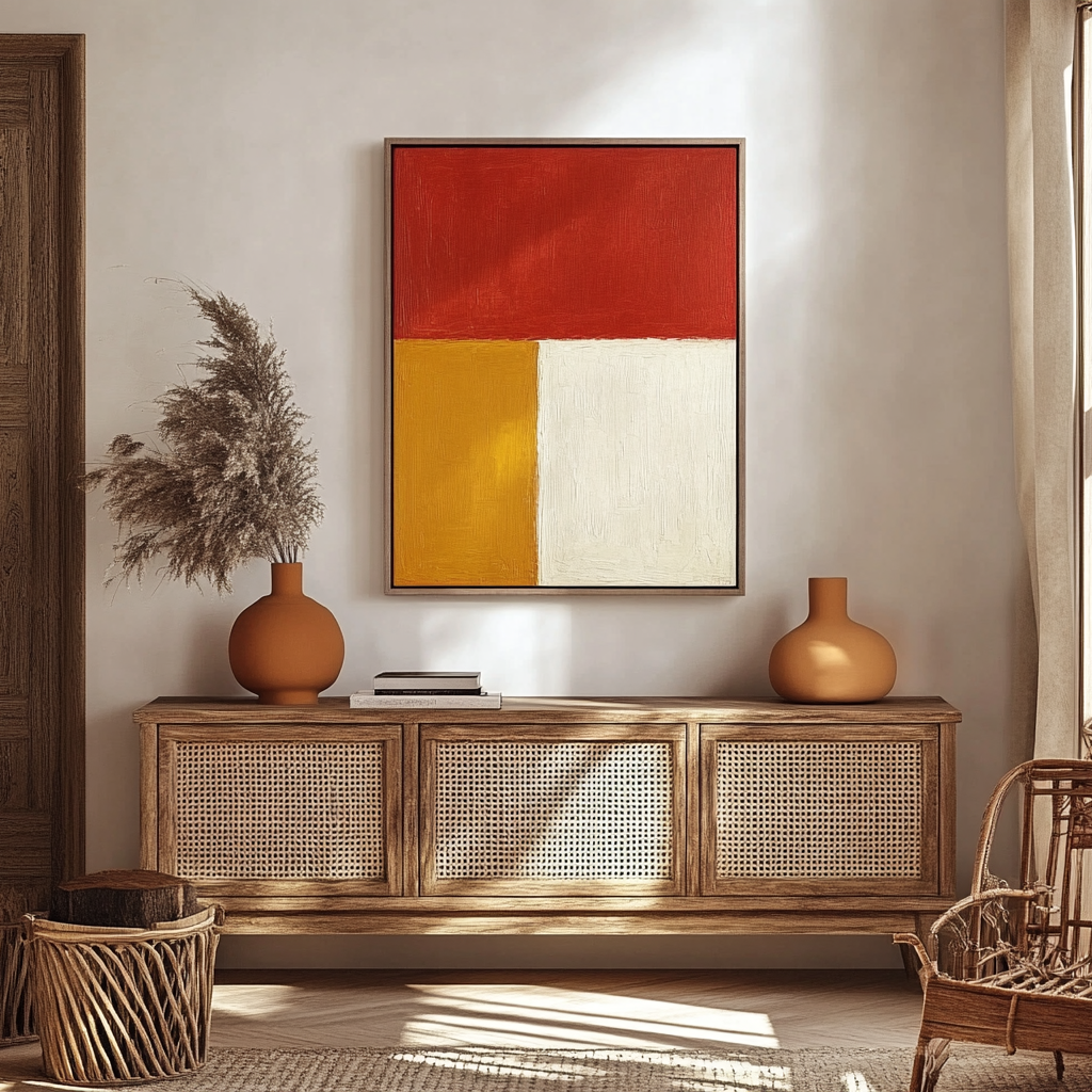 Orange and Red Abstract Shapes
