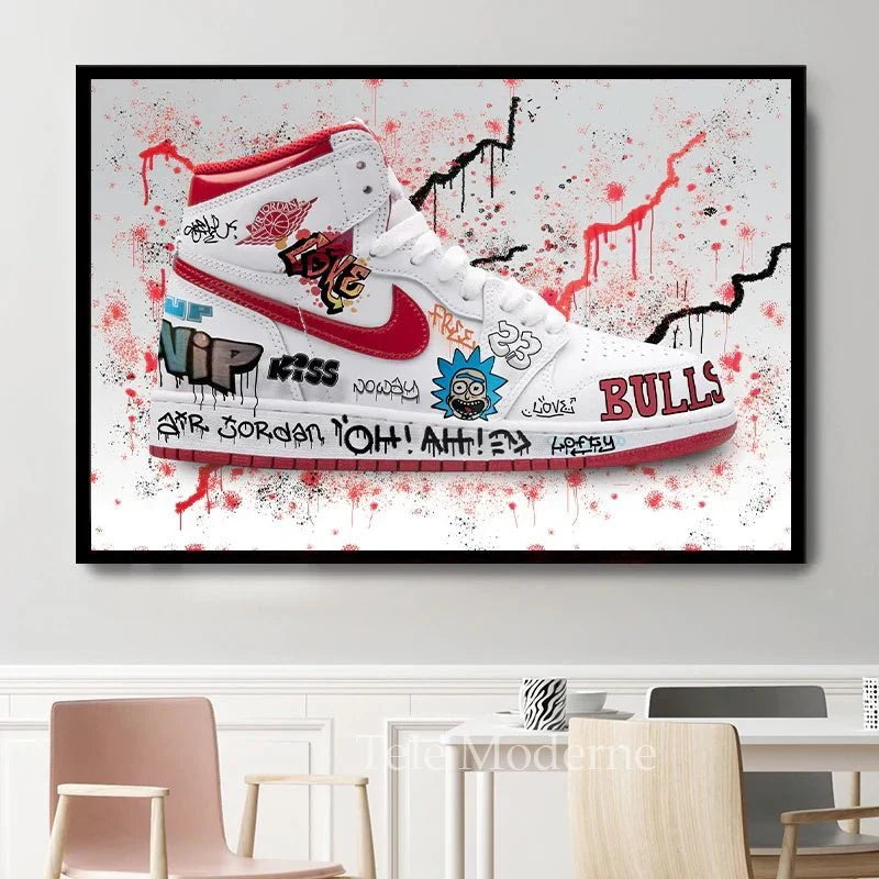 White Graffiti Sneakers
