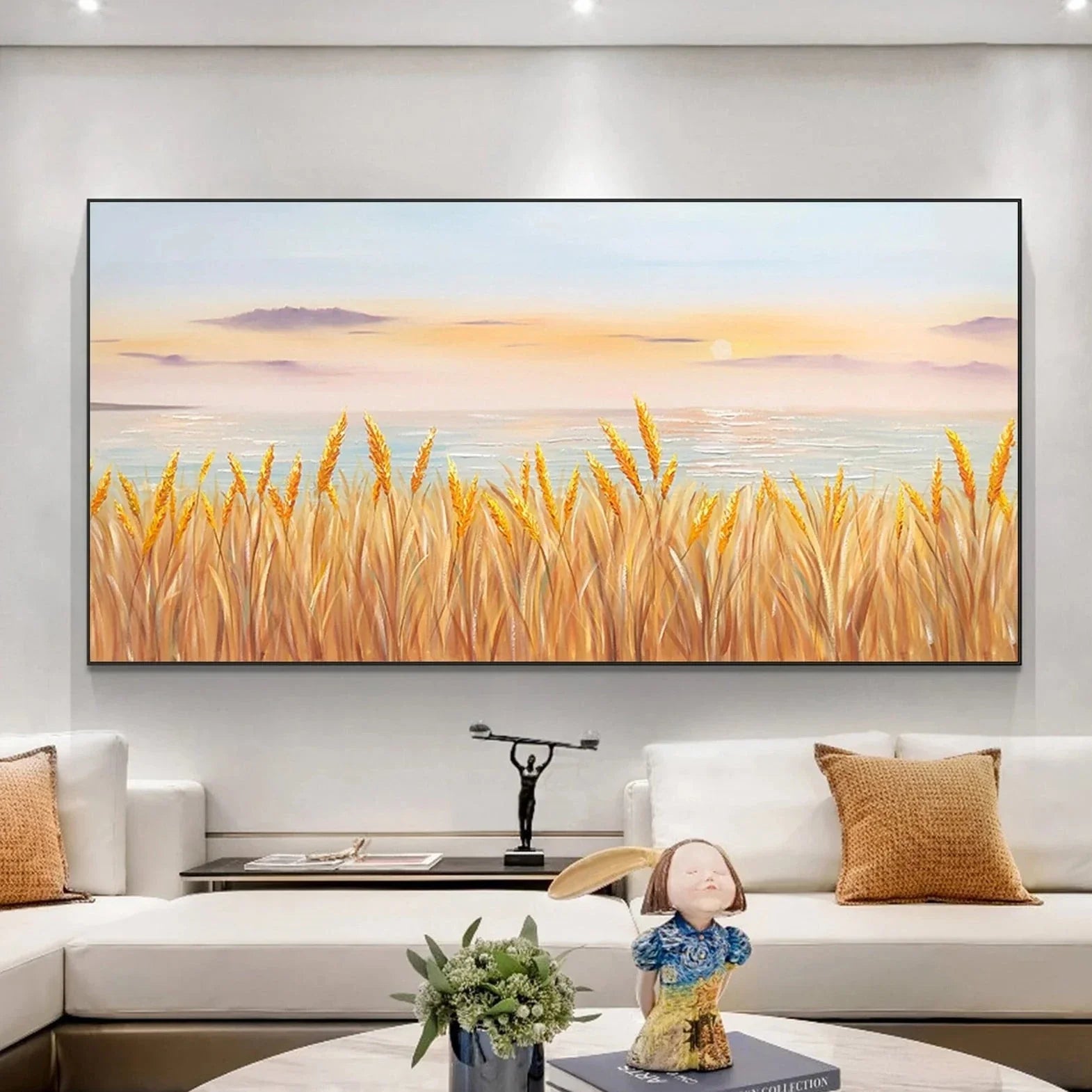 Ears of corn on a lake