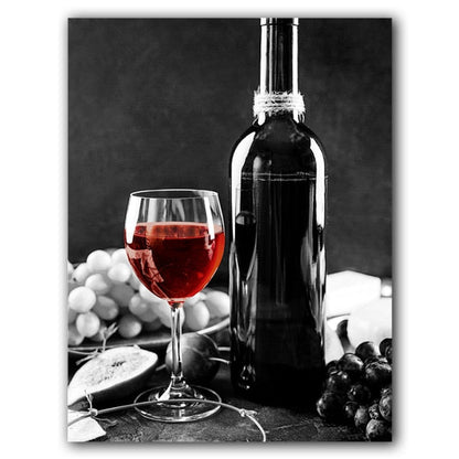 Tela calice di Vino rosso - Tele Moderne