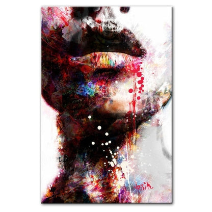 Tela con viso donna Astratto - 60X80cm / 3